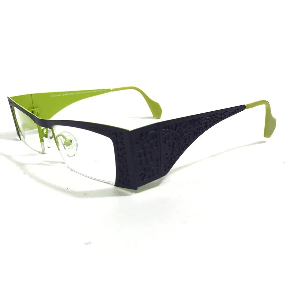 Iyoko-Inyake Eyeglasses Frames IY579 Col.149 Blue Green Cat Eye Square 49-20-140